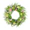 30" Artificial Dogwood & Lavender Floral Spring Wreath